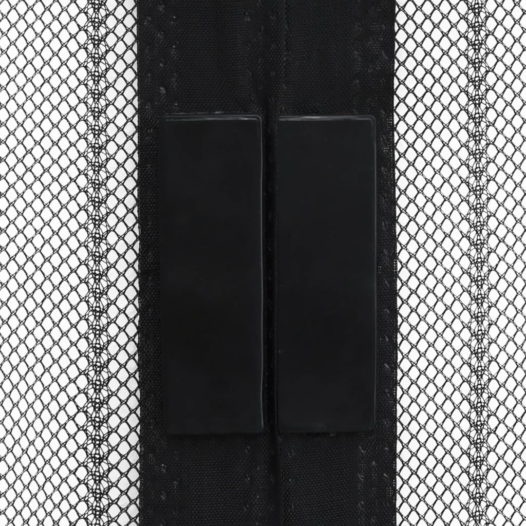 vidaXL Perdea de ușă anti-insecte cu magnet, 2 buc., negru, 220x100 cm vidaXL Perdea de ușă anti-insecte cu magnet, 2 buc., negru, 220x100 cm
