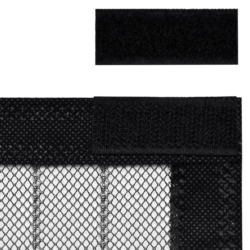 vidaXL Perdea de ușă anti-insecte cu magnet, 2 buc., negru, 220x100 cm vidaXL Perdea de ușă anti-insecte cu magnet, 2 buc., negru, 220x100 cm