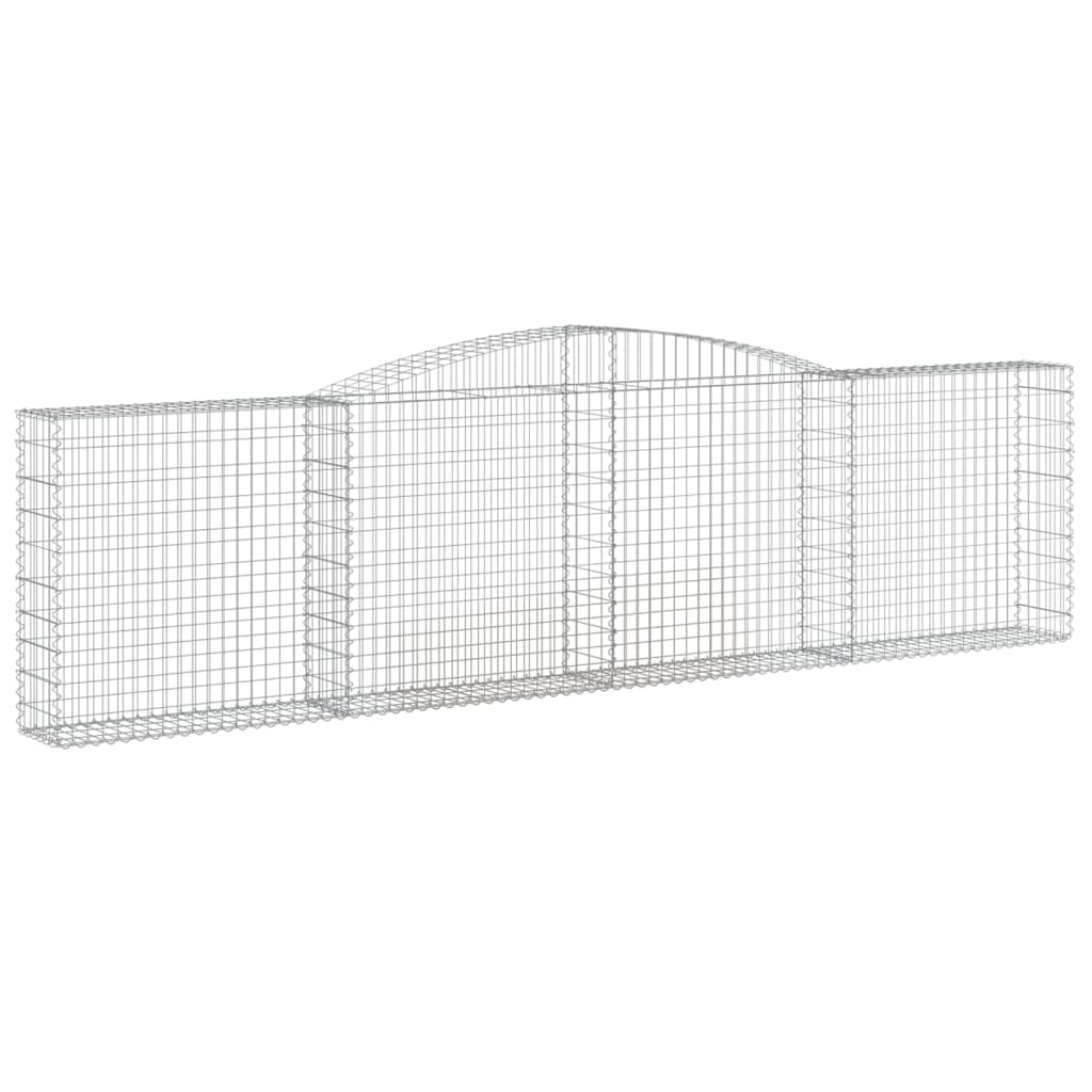 vidaXL Coșuri gabion arcuite 6 buc, 400x30x100/120 cm fier galvanizat vidaXL Coșuri gabion arcuite 6 buc, 400x30x100/120 cm fier galvanizat