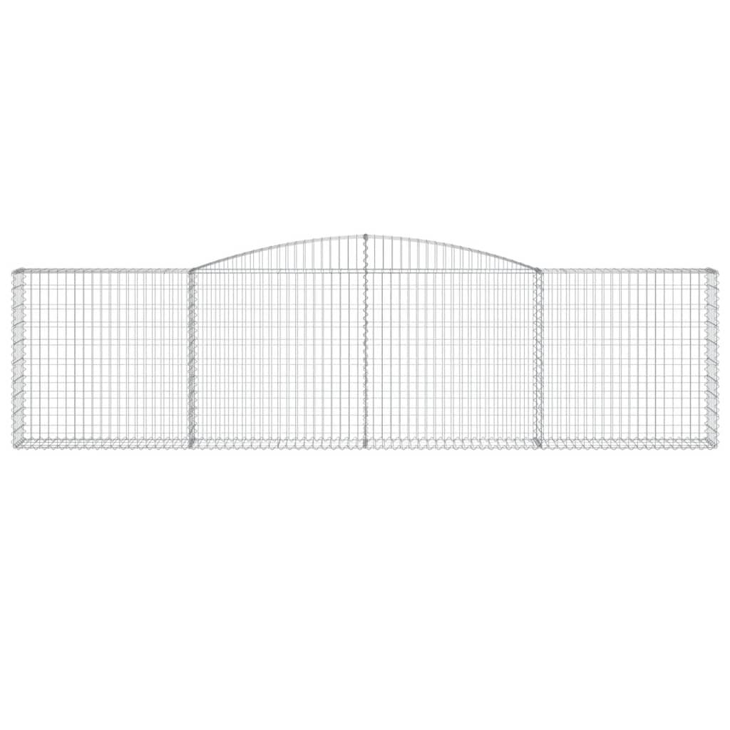 vidaXL Coșuri gabion arcuite 6 buc, 400x30x100/120 cm fier galvanizat vidaXL Coșuri gabion arcuite 6 buc, 400x30x100/120 cm fier galvanizat