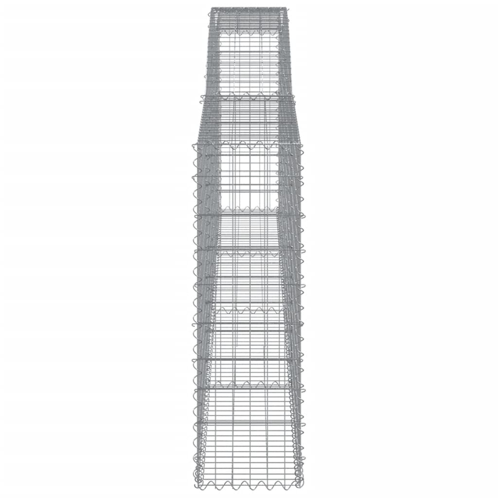 vidaXL Coșuri gabion arcuite 9 buc, 400x30x100/120 cm fier galvanizat
