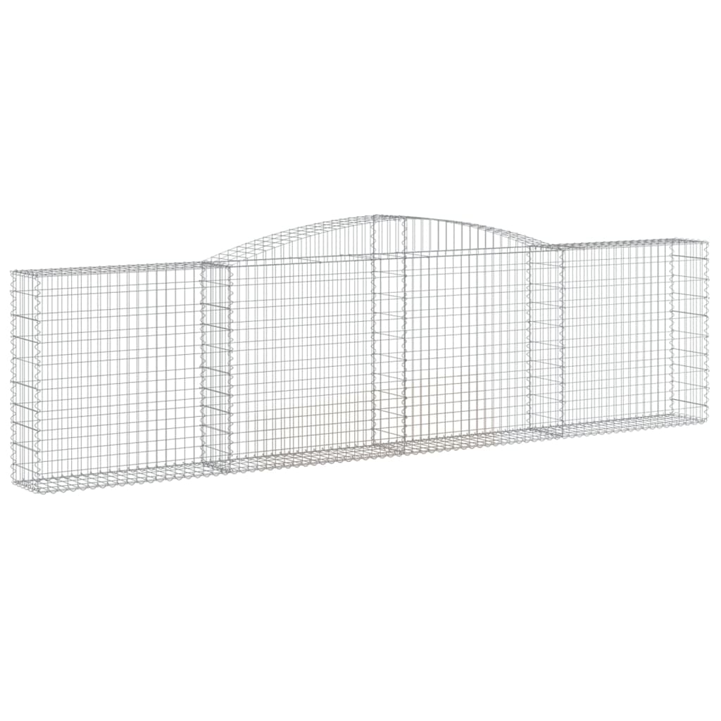vidaXL Coșuri gabion arcuite 10 buc, 400x30x100/120 cm fier galvanizat vidaXL Coșuri gabion arcuite 10 buc, 400x30x100/120 cm fier galvanizat