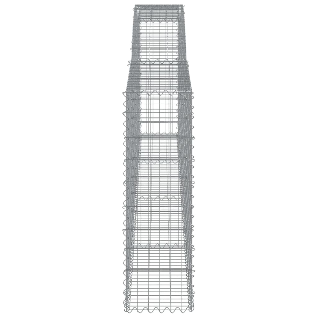 vidaXL Coșuri gabion arcuite 10 buc, 400x30x100/120 cm fier galvanizat vidaXL Coșuri gabion arcuite 10 buc, 400x30x100/120 cm fier galvanizat