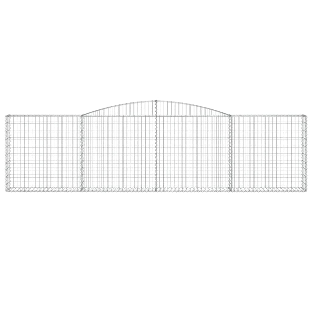 vidaXL Coșuri gabion arcuite 25 buc, 400x30x100/120 cm fier galvanizat