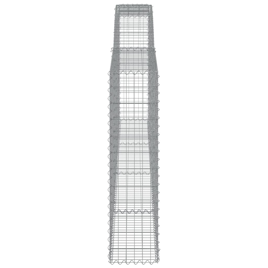 vidaXL Coșuri gabion arcuite 9 buc. 400x30x120/140 cm, fier galvanizat