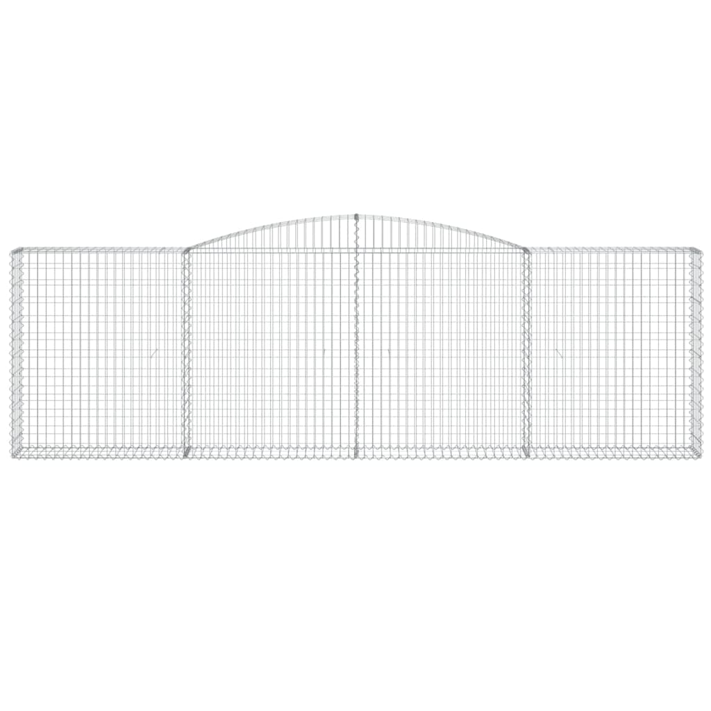 vidaXL Coșuri gabion arcuite 15 buc. 400x30x120/140 cm fier galvanizat