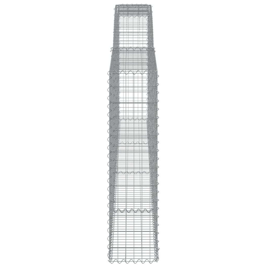 vidaXL Coșuri gabion arcuite 15 buc. 400x30x120/140 cm fier galvanizat