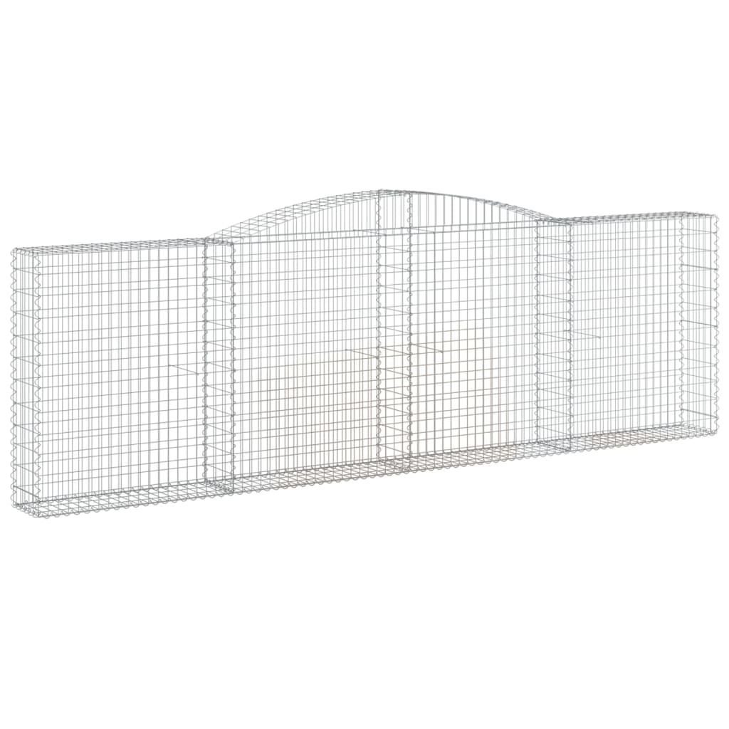 vidaXL Coșuri gabion arcuite 20 buc. 400x30x120/140cm fier galvanizat vidaXL Coșuri gabion arcuite 20 buc. 400x30x120/140cm fier galvanizat