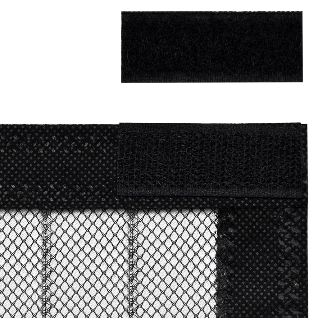 vidaXL Perdea de ușă anti-insecte cu magnet, 2 buc., negru, 220x130 cm vidaXL Perdea de ușă anti-insecte cu magnet, 2 buc., negru, 220x130 cm