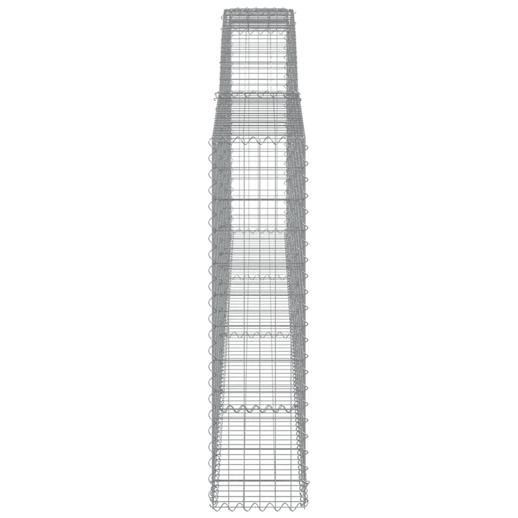 vidaXL Coșuri gabion arcuite 25 buc. 400x30x120/140cm fier galvanizat