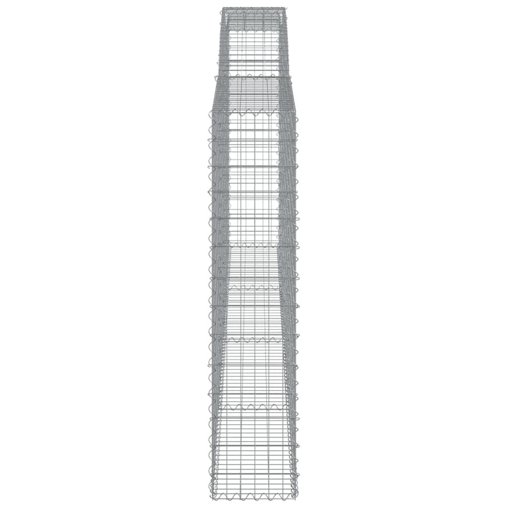vidaXL Coșuri gabion arcuite 3 buc. 400x30x140/160 cm fier galvanizat