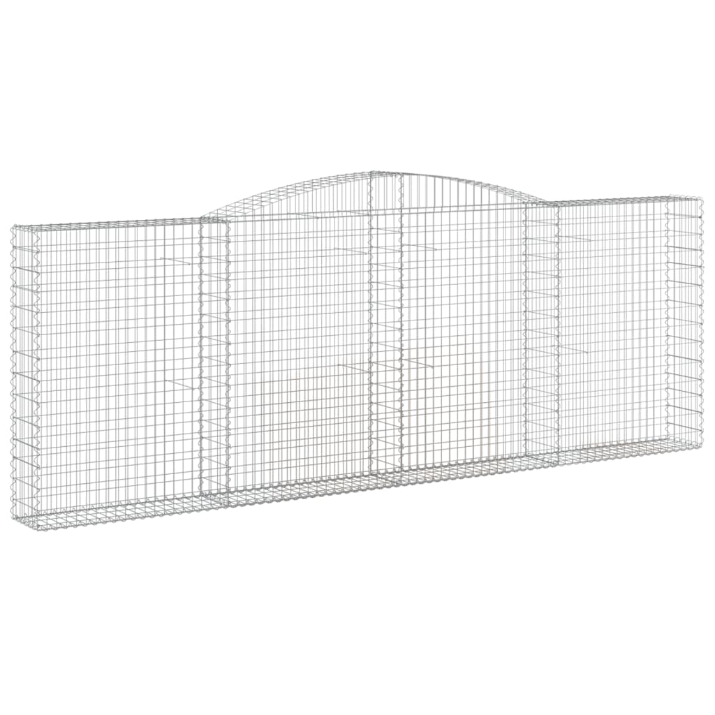 vidaXL Coșuri gabion arcuite 8 buc, 400x30x140/160 cm, fier galvanizat vidaXL Coșuri gabion arcuite 8 buc, 400x30x140/160 cm, fier galvanizat