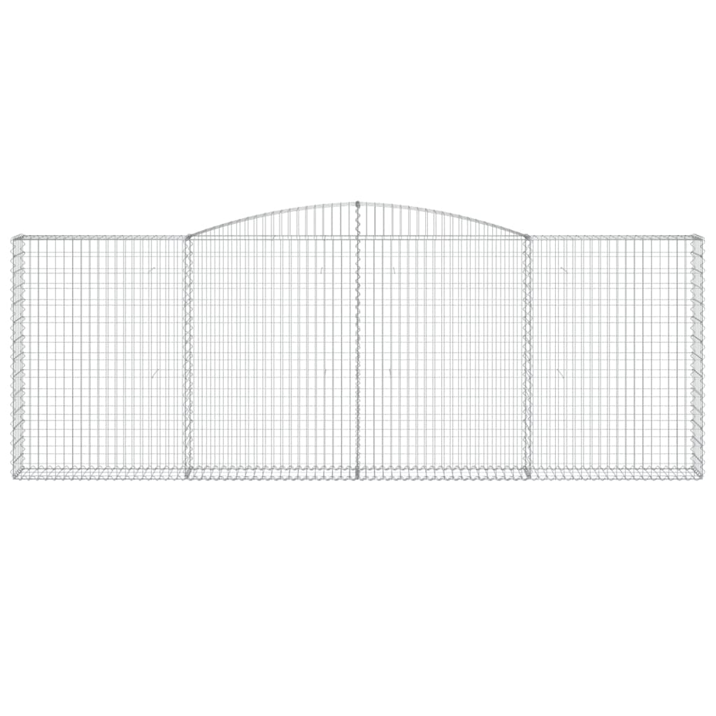 vidaXL Coșuri gabion arcuite 10 buc. 400x30x140/160 cm fier galvanizat