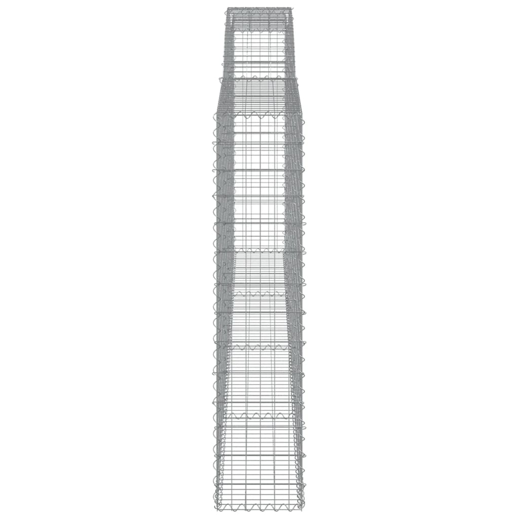 vidaXL Coșuri gabion arcuite 10 buc. 400x30x140/160 cm fier galvanizat