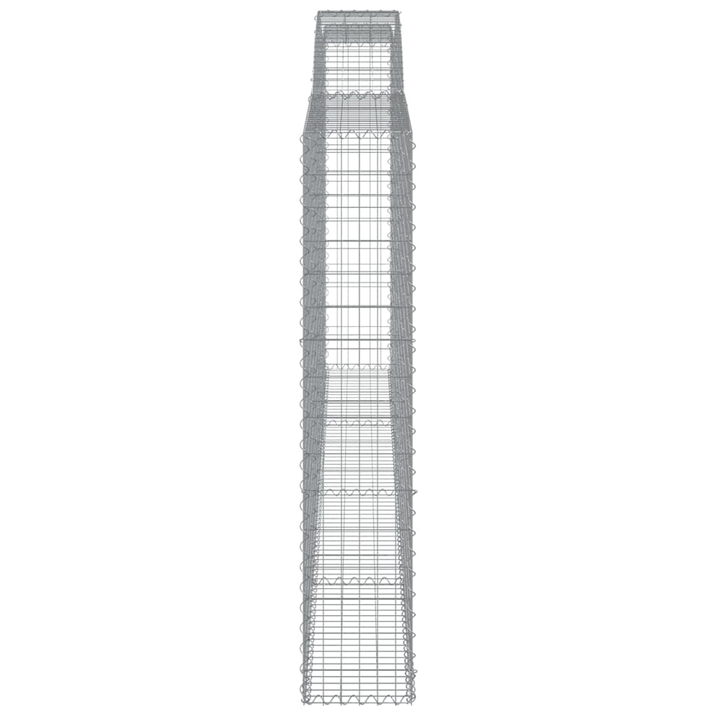 vidaXL Coșuri gabion arcuite 2 buc. 400x30x160/180 cm fier galvanizat