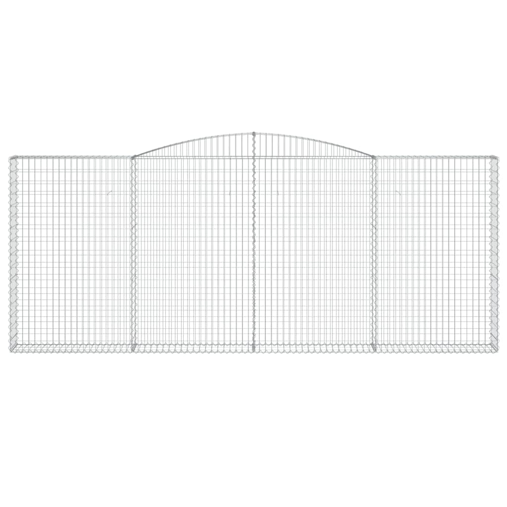 vidaXL Coșuri gabion arcuite 5 buc. 400x30x160/180 cm fier galvanizat