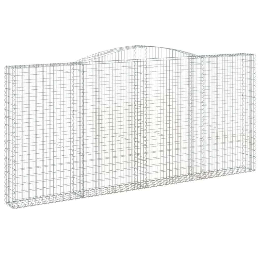 vidaXL Coșuri gabion arcuite 6 buc, 400x30x180/200 cm, fier galvanizat vidaXL Coșuri gabion arcuite 6 buc, 400x30x180/200 cm, fier galvanizat