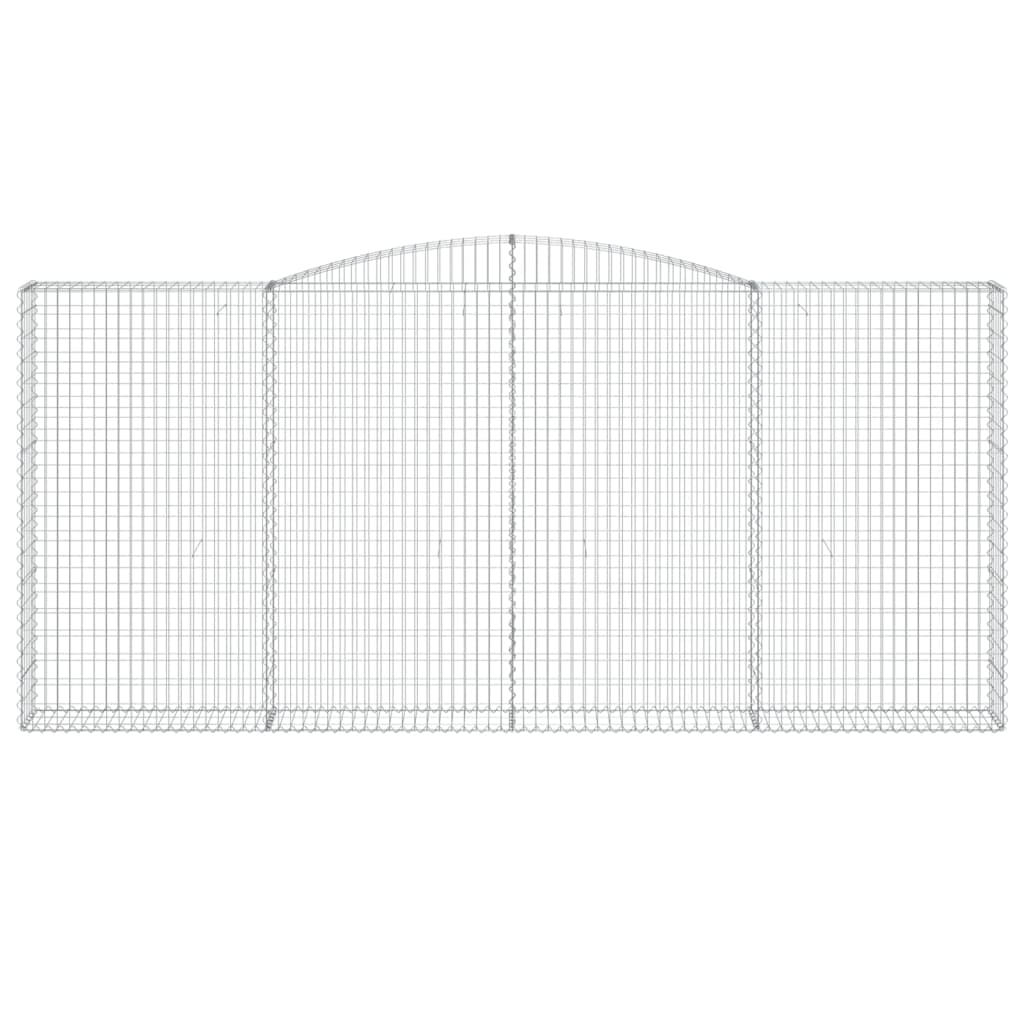 vidaXL Coșuri gabion arcuite 10 buc, 400x30x180/200cm, fier galvanizat vidaXL Coșuri gabion arcuite 10 buc, 400x30x180/200cm, fier galvanizat