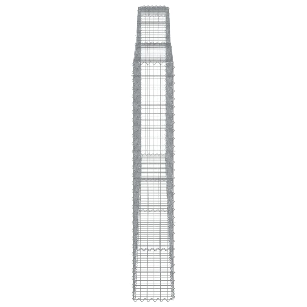vidaXL Coșuri gabion arcuite 10 buc, 400x30x180/200cm, fier galvanizat vidaXL Coșuri gabion arcuite 10 buc, 400x30x180/200cm, fier galvanizat
