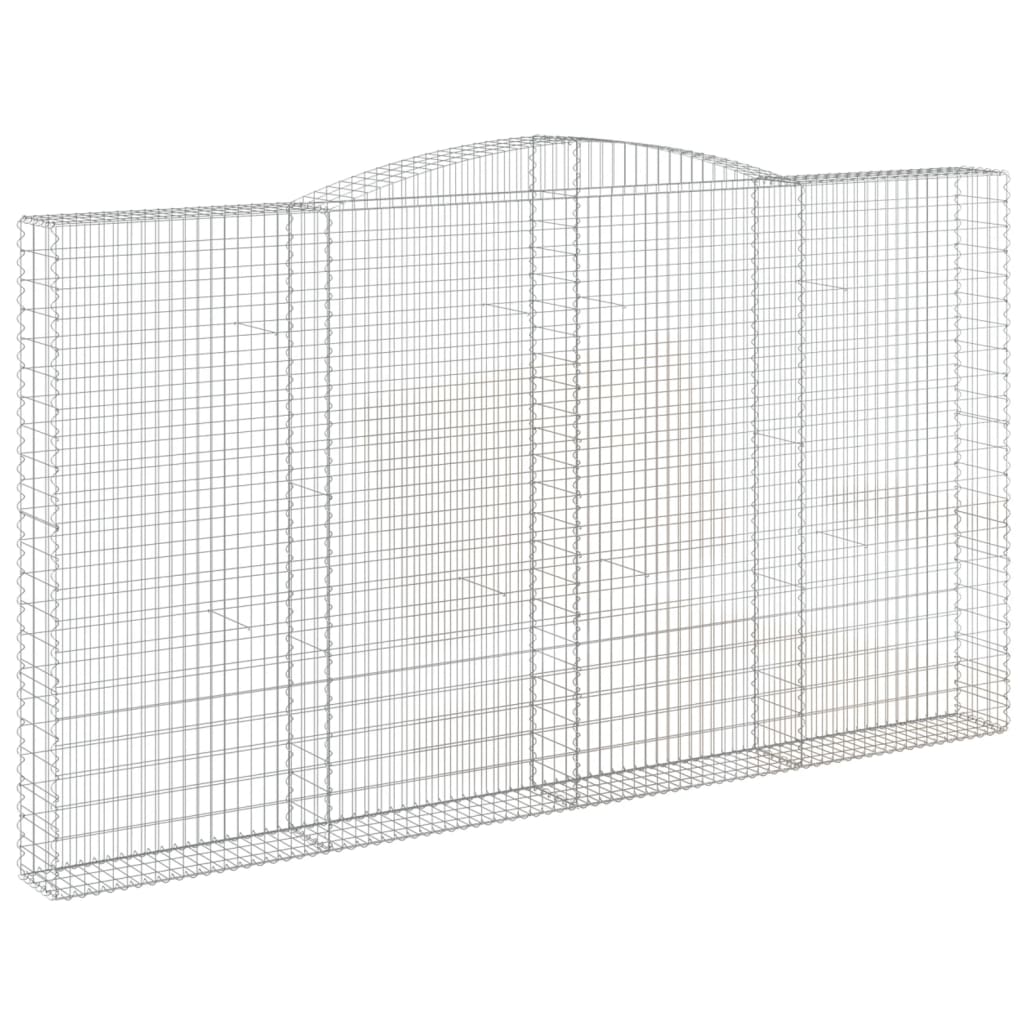 vidaXL Coșuri gabion arcuite, 3 buc, 400x30x220/240cm, fier galvanizat