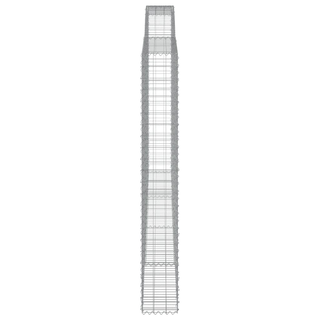 vidaXL Coșuri gabion arcuite, 4 buc, 400x30x220/240cm, fier galvanizat