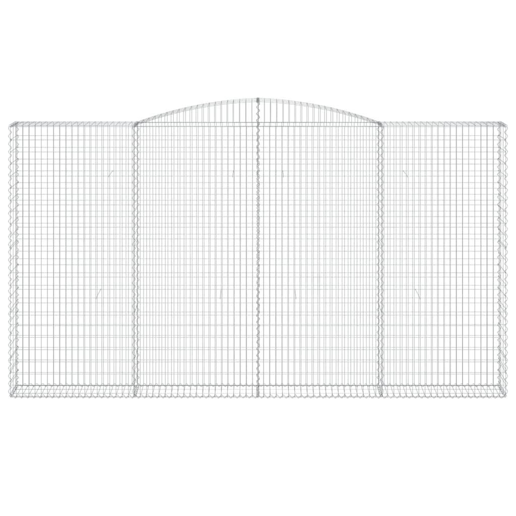 vidaXL Coșuri gabion arcuite, 7 buc, 400x30x220/240cm, fier galvanizat