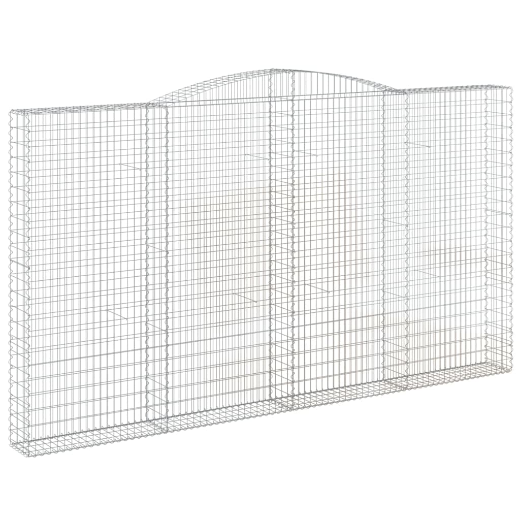 vidaXL Coșuri gabion arcuite 10 buc, 400x30x220/240cm, fier galvanizat vidaXL Coșuri gabion arcuite 10 buc, 400x30x220/240cm, fier galvanizat