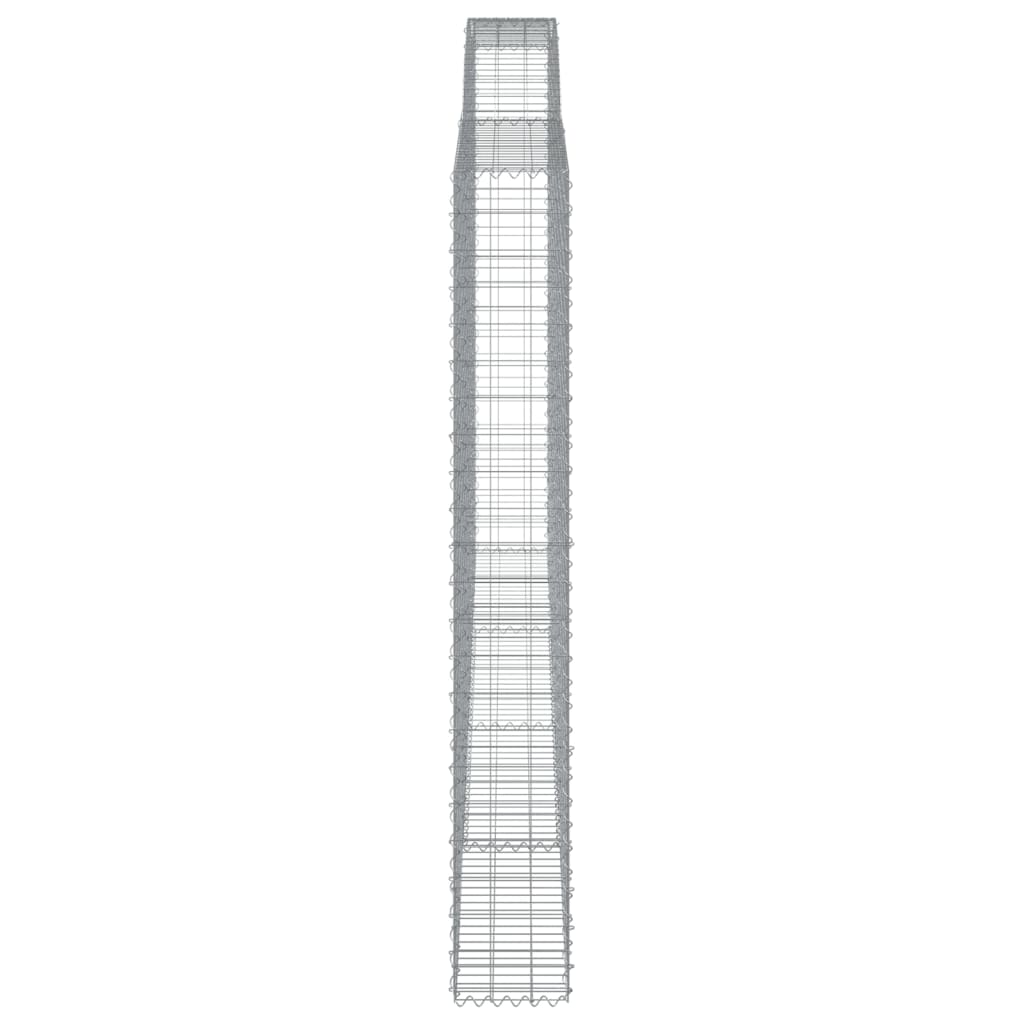 vidaXL Coșuri gabion arcuite 10 buc, 400x30x220/240cm, fier galvanizat vidaXL Coșuri gabion arcuite 10 buc, 400x30x220/240cm, fier galvanizat