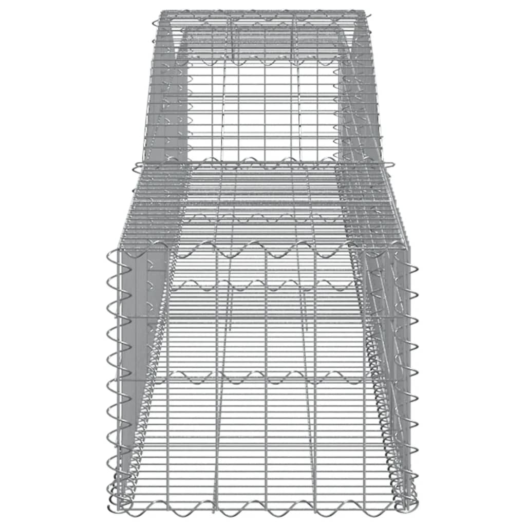 vidaXL Coșuri gabion arcuite 2 buc, 400x50x40/60 cm, fier galvanizat