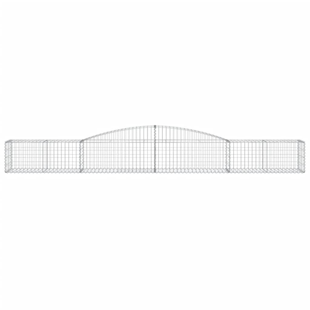 vidaXL Coșuri gabion arcuite 3 buc, 400x50x40/60 cm, fier galvanizat vidaXL Coșuri gabion arcuite 3 buc, 400x50x40/60 cm, fier galvanizat