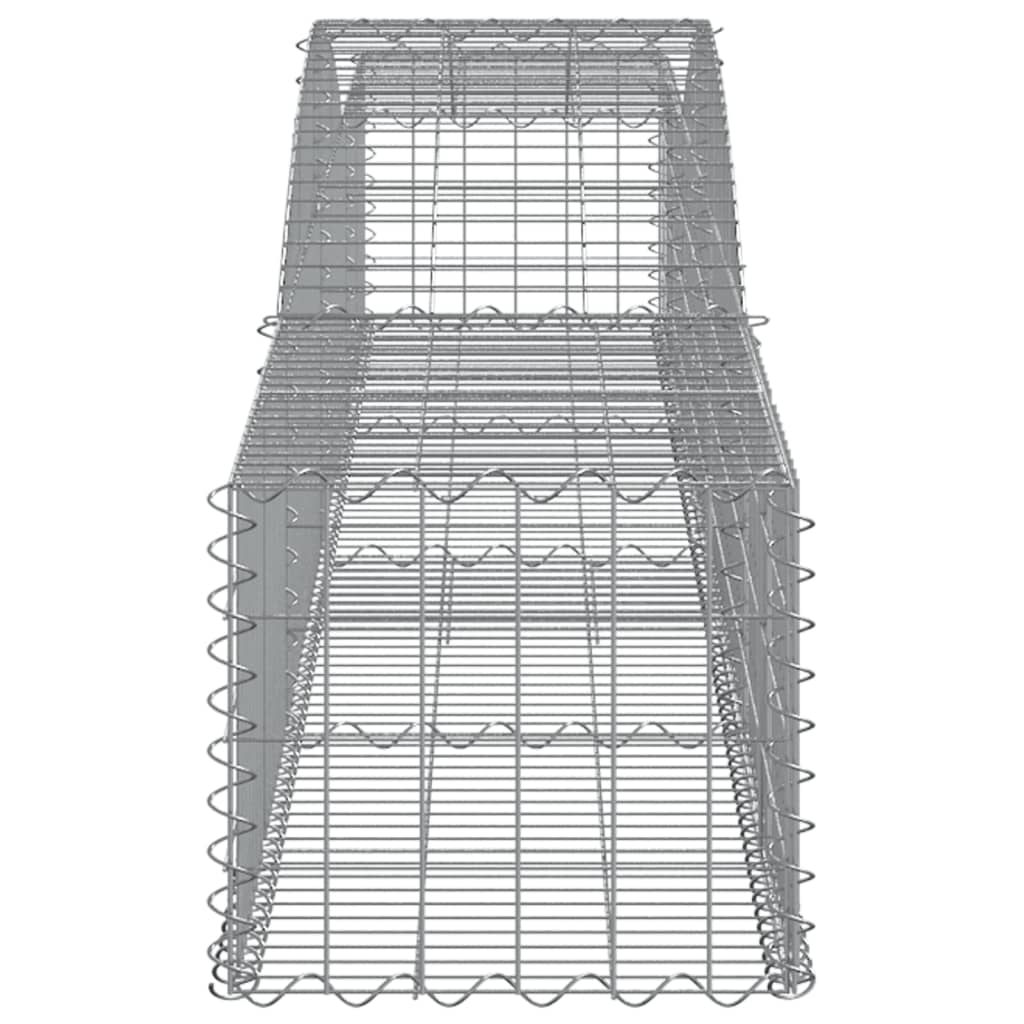 vidaXL Coșuri gabion arcuite 3 buc, 400x50x40/60 cm, fier galvanizat vidaXL Coșuri gabion arcuite 3 buc, 400x50x40/60 cm, fier galvanizat