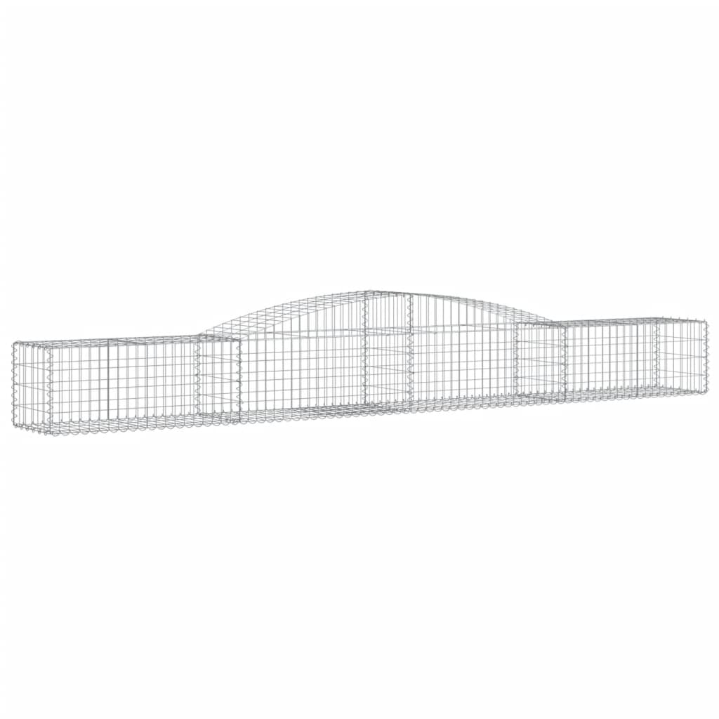 vidaXL Coșuri gabion arcuite 5 buc, 400x50x40/60 cm, fier galvanizat