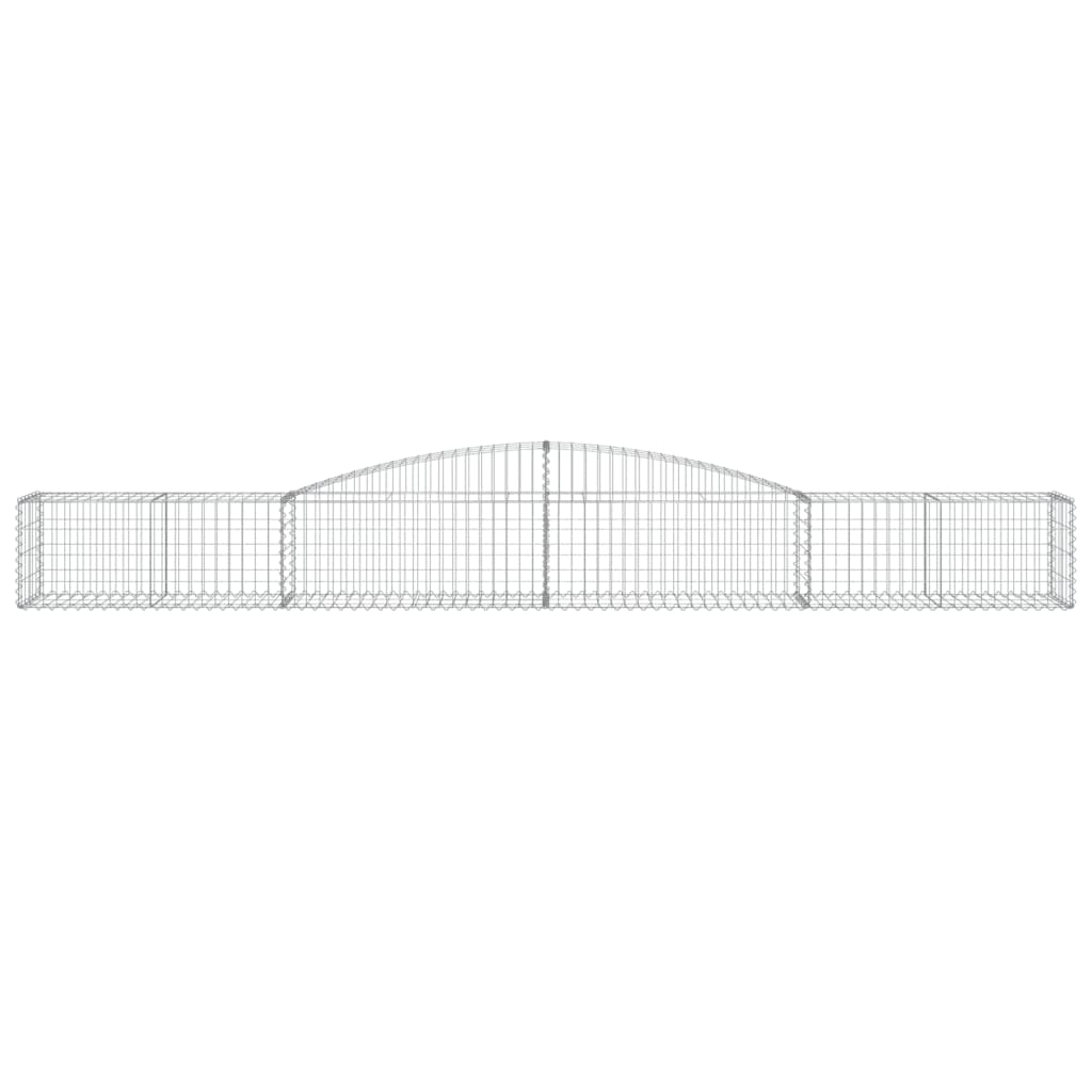 vidaXL Coșuri gabion arcuite 5 buc, 400x50x40/60 cm, fier galvanizat