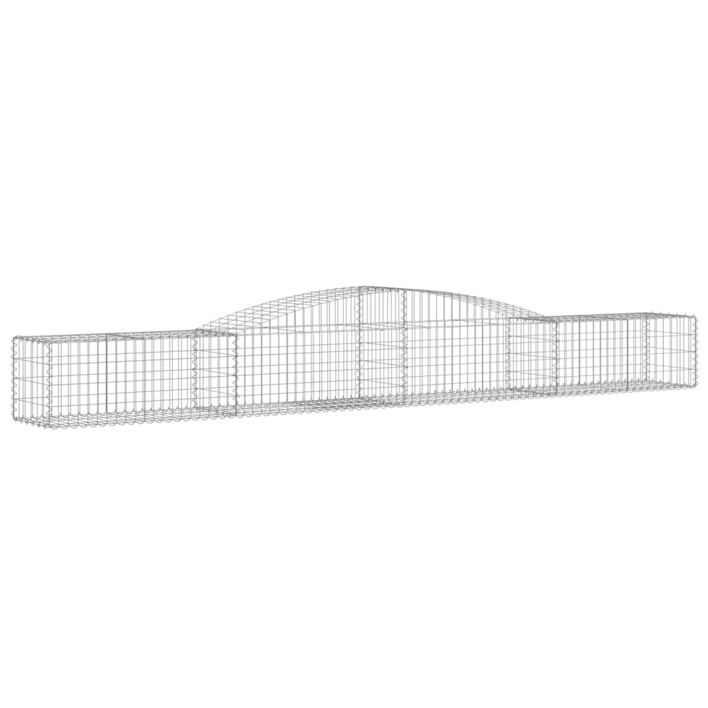 vidaXL Coșuri gabion arcuite 10 buc, 400x50x40/60 cm, fier galvanizat vidaXL Coșuri gabion arcuite 10 buc, 400x50x40/60 cm, fier galvanizat
