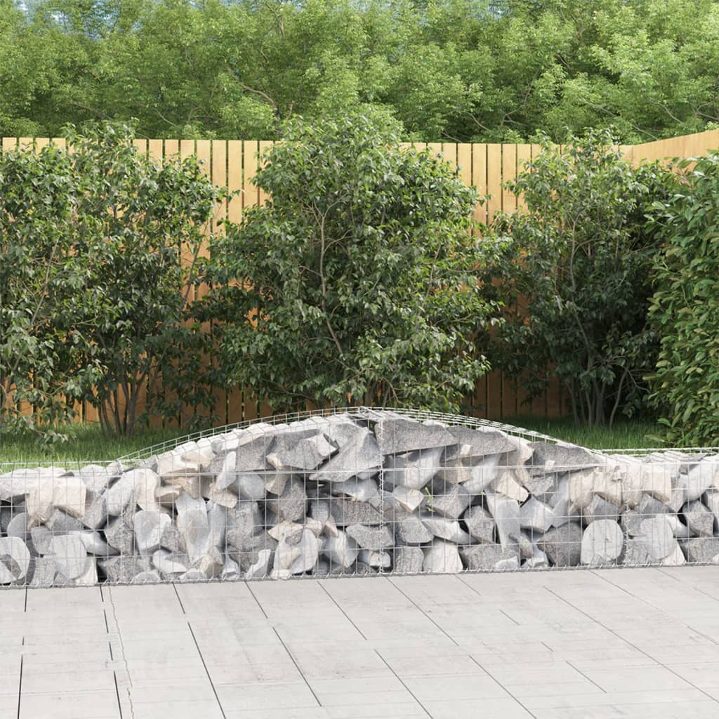 vidaXL Coșuri gabion arcuite 10 buc, 400x50x40/60 cm, fier galvanizat vidaXL Coșuri gabion arcuite 10 buc, 400x50x40/60 cm, fier galvanizat