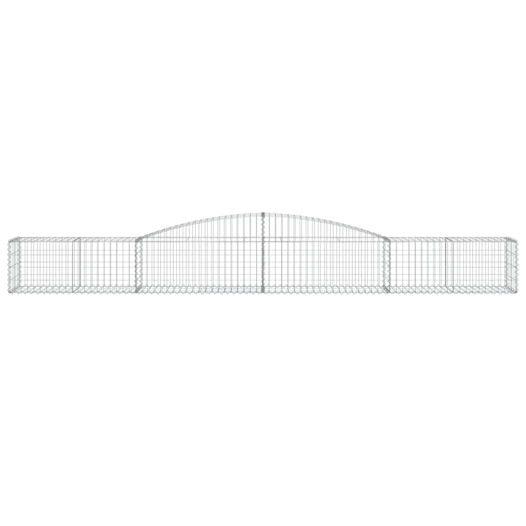 vidaXL Coșuri gabion arcuite 20 buc, 400x50x40/60 cm, fier galvanizat