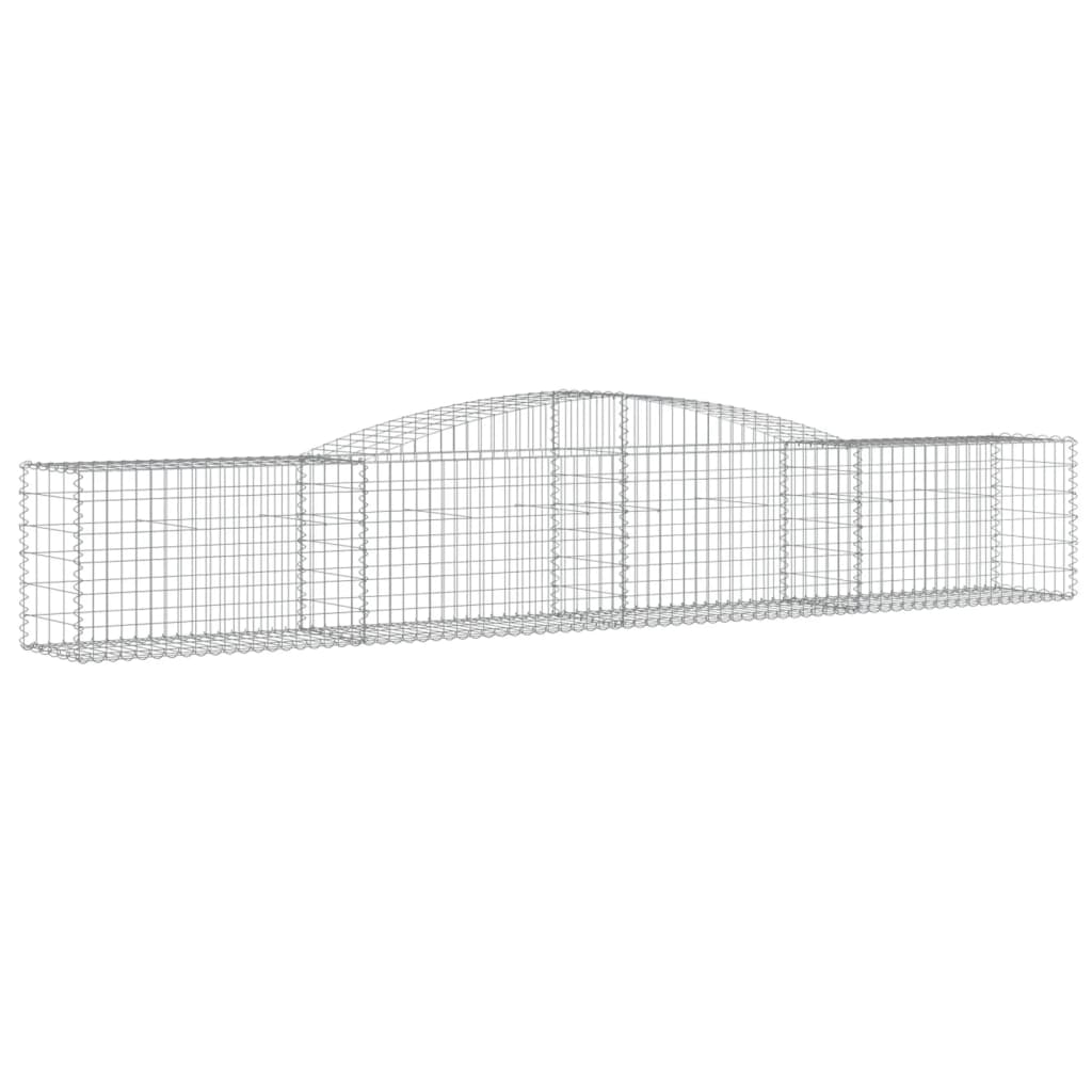 vidaXL Coșuri gabion arcuite 5 buc, 400x50x60/80 cm, fier galvanizat