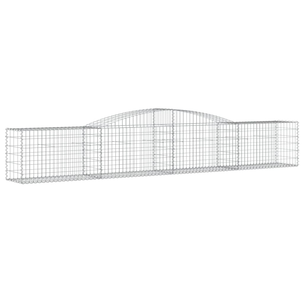 vidaXL Coșuri gabion arcuite 10 buc, 400x50x60/80 cm, fier galvanizat vidaXL Coșuri gabion arcuite 10 buc, 400x50x60/80 cm, fier galvanizat