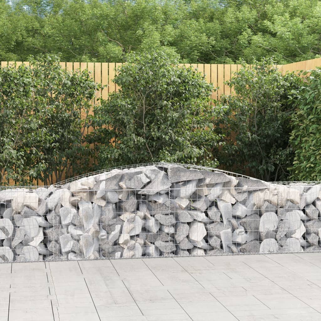 vidaXL Coșuri gabion arcuite 10 buc, 400x50x60/80 cm, fier galvanizat vidaXL Coșuri gabion arcuite 10 buc, 400x50x60/80 cm, fier galvanizat