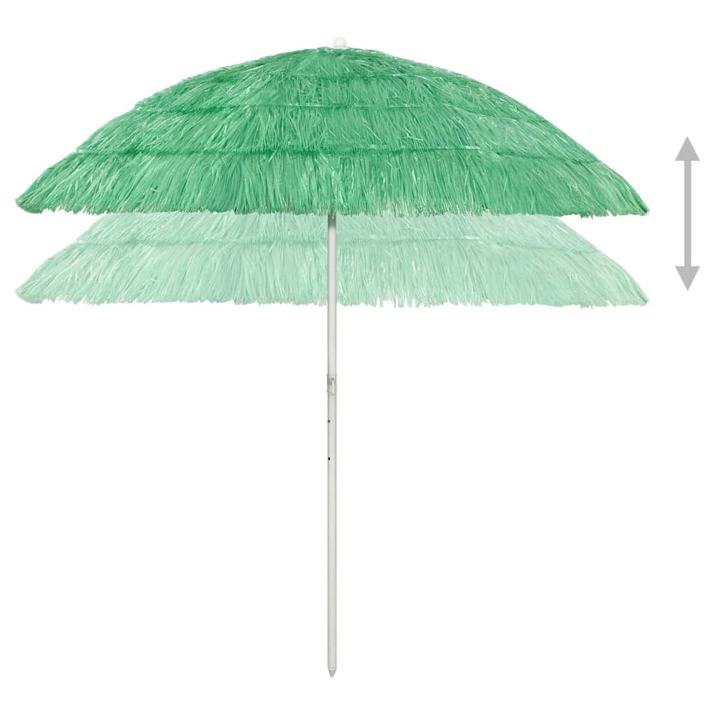 vidaXL Umbrelă de soare de plajă Hawaii, verde, 240 cm vidaXL Umbrelă de soare de plajă Hawaii, verde, 240 cm