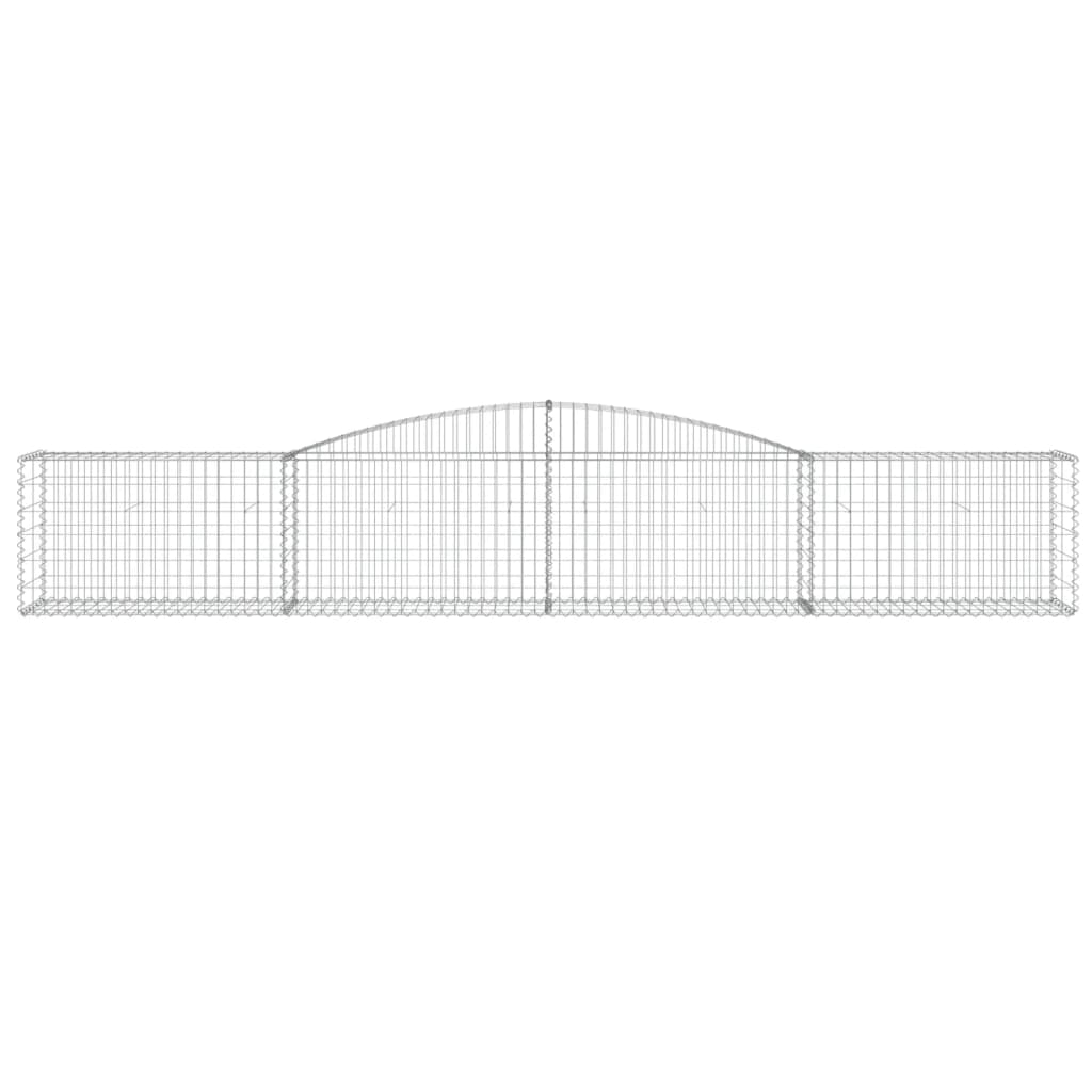 vidaXL Coșuri gabion arcuite 25 buc, 400x50x60/80 cm, fier galvanizat vidaXL Coșuri gabion arcuite 25 buc, 400x50x60/80 cm, fier galvanizat