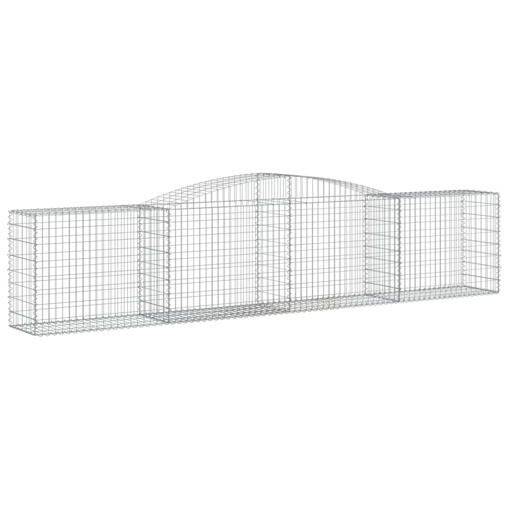 vidaXL Coșuri gabion arcuite 2 buc, 400x50x80/100 cm, fier galvanizat