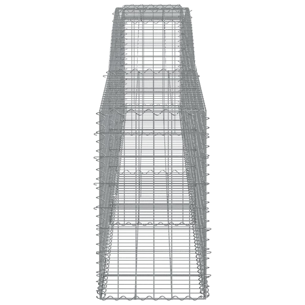 vidaXL Coșuri gabion arcuite 4 buc, 400x50x80/100 cm, fier galvanizat vidaXL Coșuri gabion arcuite 4 buc, 400x50x80/100 cm, fier galvanizat