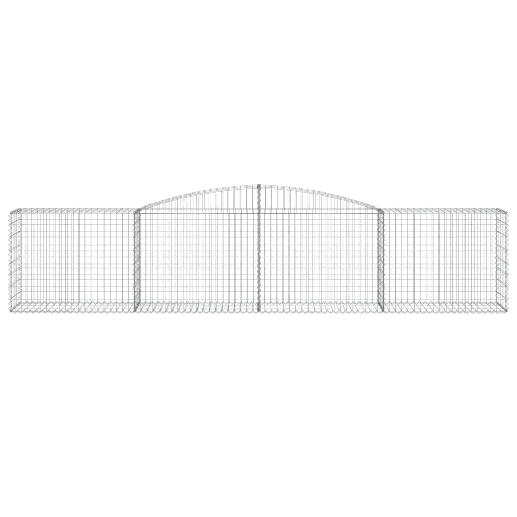 vidaXL Coșuri gabion arcuite 6 buc, 400x50x80/100 cm, fier galvanizat vidaXL Coșuri gabion arcuite 6 buc, 400x50x80/100 cm, fier galvanizat