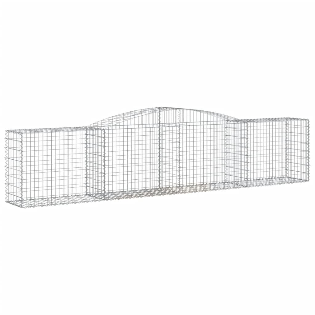 vidaXL Coșuri gabion arcuite 8 buc, 400x50x80/100 cm, fier galvanizat vidaXL Coșuri gabion arcuite 8 buc, 400x50x80/100 cm, fier galvanizat