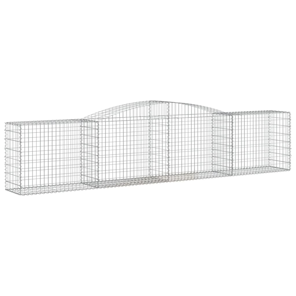 vidaXL Coșuri gabion arcuite 9 buc, 400x50x80/100 cm, fier galvanizat vidaXL Coșuri gabion arcuite 9 buc, 400x50x80/100 cm, fier galvanizat