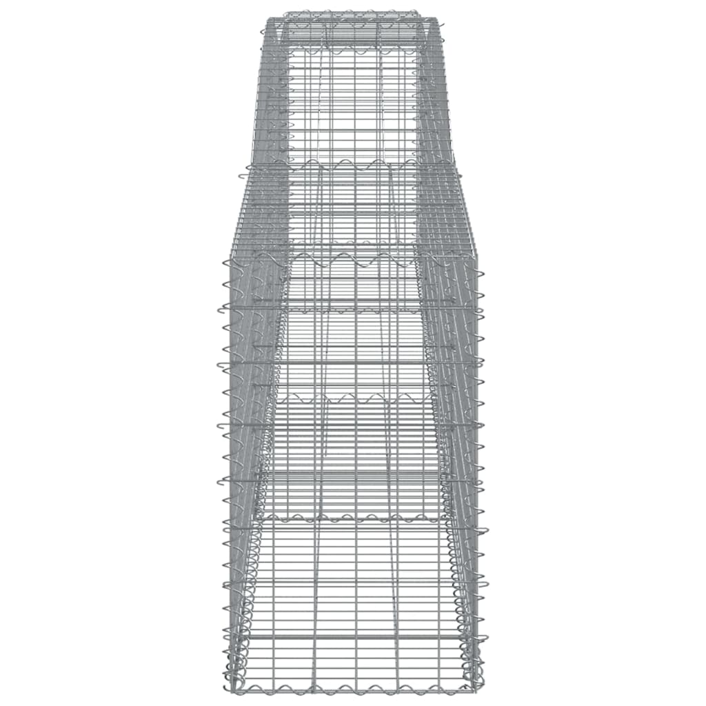 vidaXL Coșuri gabion arcuite 10 buc, 400x50x80/100 cm, fier galvanizat
