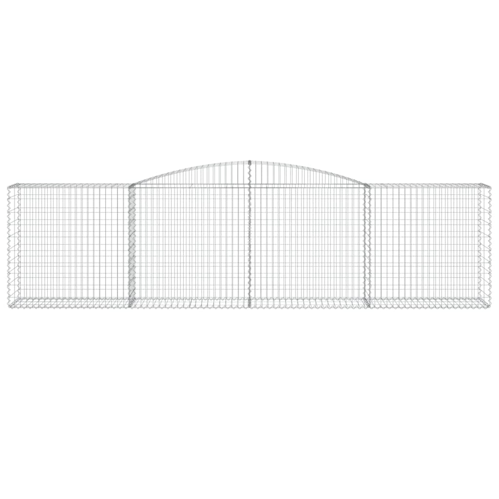 vidaXL Coșuri gabion arcuite 4 buc, 400x50x100/120 cm fier galvanizat vidaXL Coșuri gabion arcuite 4 buc, 400x50x100/120 cm fier galvanizat