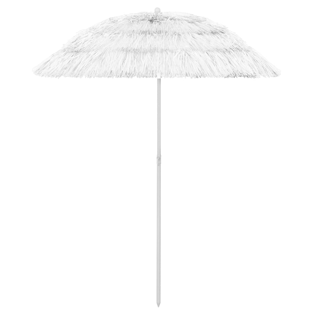 vidaXL Umbrelă de soare de plajă Hawaii, alb, 180 cm vidaXL Umbrelă de soare de plajă Hawaii, alb, 180 cm