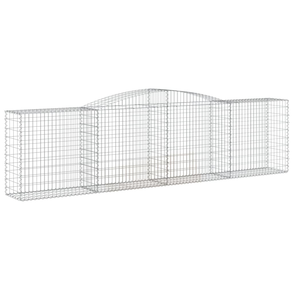 vidaXL Coșuri gabion arcuite 25 buc, 400x50x100/120 cm fier galvanizat